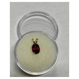 GARNET IN 14K GOLD SETTING