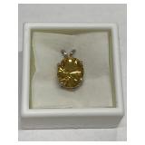 CITRINE 3.50CT IN STERLING SILVER SETTING