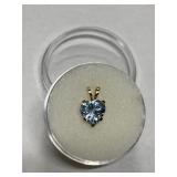 AQUAMARINE 1.0CT IN 14K GOLD SETTING