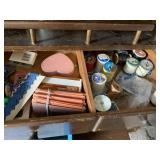 THREAD, NEEDLES, COIN WRAPPERS, ETC.