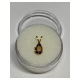 GOLDEN TOURMALINE IN 14K GOLD SETTING