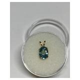 BLUE ZIRCON 1.80CT IN 14K GOLD SETTING