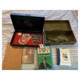 LIGHTER COVER, METAL BOX, PATCHES, DAD BOOKS