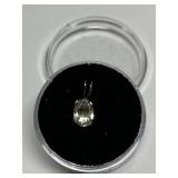 WHITE ZIRCON IN STERLING SILVER SETTING