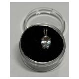 WHITE TOPAZ IN STERLING SILVER SETTING