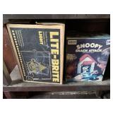 SNOOPY, LITE-BRITE IN BOXES
