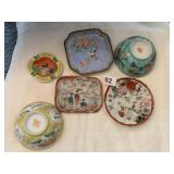 ASHTRAYS, NUT BOWLS, TRINKET DISHES WITH ASIAN
