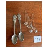 ROLEX COLLECTORS SPOONS AND MINI GLASS SALT