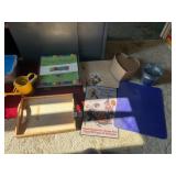 LAP TRAY, COLORED CARDSTOCK, TIN HALLOWEEN SIGN,