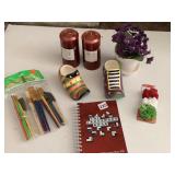 CANDLES, NOTEBOOK, ETC.