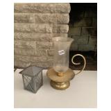 BRASS CANDLE HOLDER, LANTERN