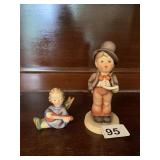 HUMMEL BOY FIGURINE AND HUMMEL ANGEL MINI CANDLE
