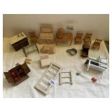 DOLL HOUSE FURNITURE, GREAT STOVE, ETC.
