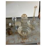 PEPPER GRINDER, ALUMINUM SHOT GLASS SET,