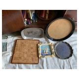 PLATTER, TRIVET, SAILBOAT TRAY