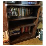 SMALL BOOKSHELF WITH BOOKS INCLUDING JR TOLKIEN