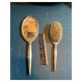 STERLING SILVER LADIES DRESSER SET, HAND MIRROR,