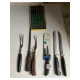 FONDUE SET, CARVING KNIFES, PARING KNIFE