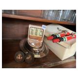 FIGURAL SANTA CANDLES, COLORIZED BABY PHOTOS,