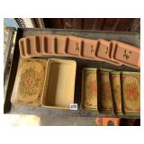VINTAGE TRAYS AND HOLDER JAPAN & PINK ONES W/