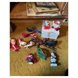 CAST IRON SLEIGH AND REINDEER, CLIP ON BIRDS