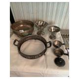 SILVER PLATE SERVING PIECES AND OTHERS