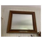 ANTIQUE FRAME 36" X 30" WOOD W/ GOLD ACCENT