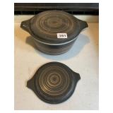 PYREX TERRA PATTERN BOWL W/ 1 EXTRA LID