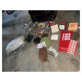 TWA TRAVEL CASE, TRAVEL ALARM CLOCK, ETC.