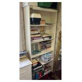 WHITE BOOKCASE, LIGHT ATTACHED