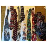 NOVELTY TIES INCLUDING ELMO, MICKEY MOUSE, HIPPO