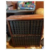 ENCYCLOPEDIA BRITANICA WITH WOOD BOOKCASE