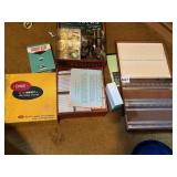 GLASS SLIDES, SLIDE BOX, MICROSCOPE LENS,