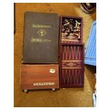 HAMMONDS WORLD ATLAS, BACKGAMMON, CHESS SET