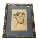 FRAMED AND MATTED PRINT BY CHRISTOPHER, 1967,