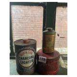 CHARCOAL LIGHTER, TALCUM POWDER TIN, ETC.
