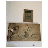 ANTIQUE WINTER POST CARD & EVANGELINE BOOK