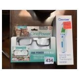 GLASSES AND THERMOMETER