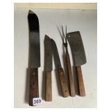 CARVING KNIFES INCL. LUCERNE CARBON STEEL