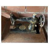 SINGER SEWING MACHINE #H74100L IN TREADLE CABINET