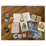 GROUP OF SWIMMING PATCHES CARDS ETC.