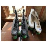 2 PAIRS OF ROLER SKATES 11 AND SIZE 7
