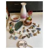 WADE FIGURES, VASE, CLAY POT, FROG