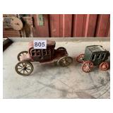 CAST IRON WAGONS INCLUDING JOHILLCO TOY ENGLAND