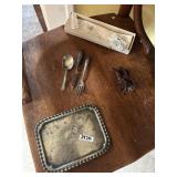 STERLING SILVER FORK AND SPOON, IRON HORSES WITH