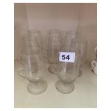 8 BLOWN GLASS IRISH COFFEE MUGS