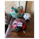 LADYBUG LAMP 2 PIGGYBANKS
