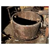 WOOD HALF BARREL, ONE BAND HAS COME OFF