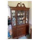 45X15X82 FRETTED GLASS FRONT CHINA CABINET, 2