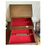 SILVERWARE STORAGE BOX WITH CHALKBOARD DESKTOP